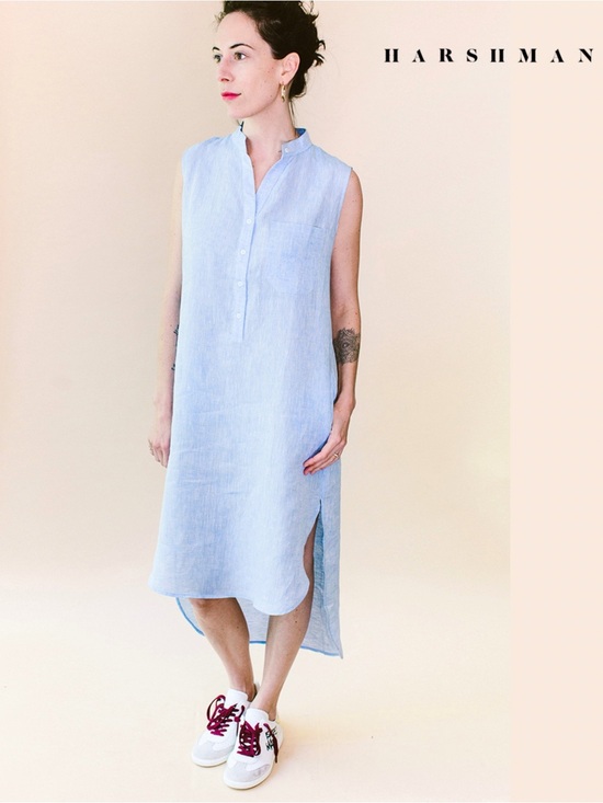 Harshman Dresses & Skirts - Harshman Durrant Linen Popover Shirt Dress
